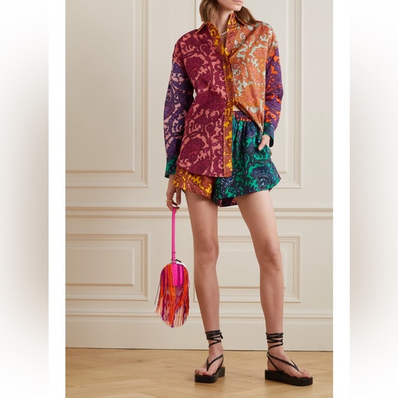 Zimmermann "Tiggy" Shorts And Top Set In Spliced Paisley Size Zimmermann 1 - Picture 8 of 9